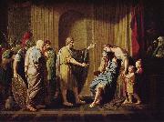 Kleombrotos sent into Exile by Leonidas II Benjamin West